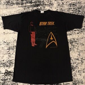 Star Trek 1994 Vintage Black Graphic Tee XL Black Cotton Crew Neck